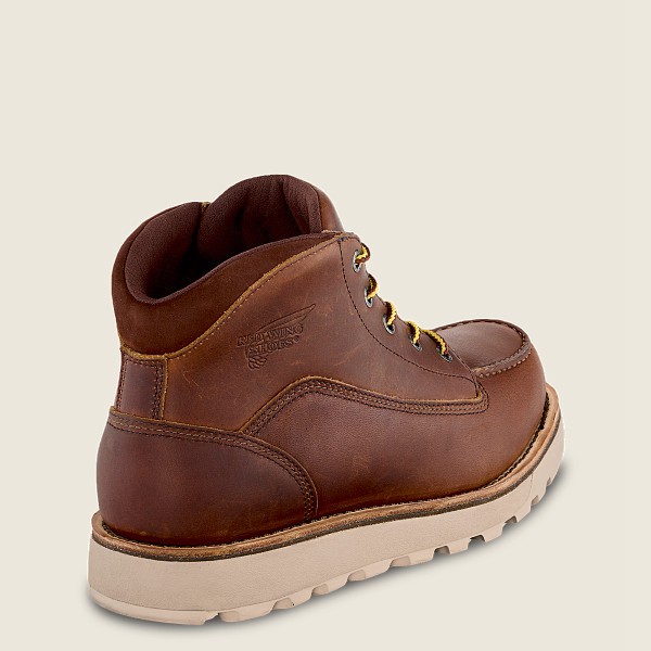 Red Wing Work Boots Traction Tred Lite - Waterproof Soft Toe Chukka - Brown - Mens PGO179650